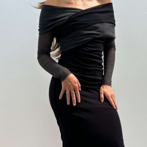 Abito in tulle colore antracite/black
Rame