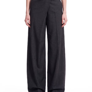 Pantalone wide leg sartoriale con pannello sovrapposto
colore grigio asfalto