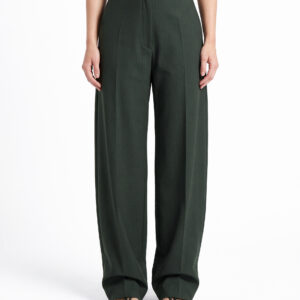 Pantalone barrel fit in tessuto gessato
colore eden