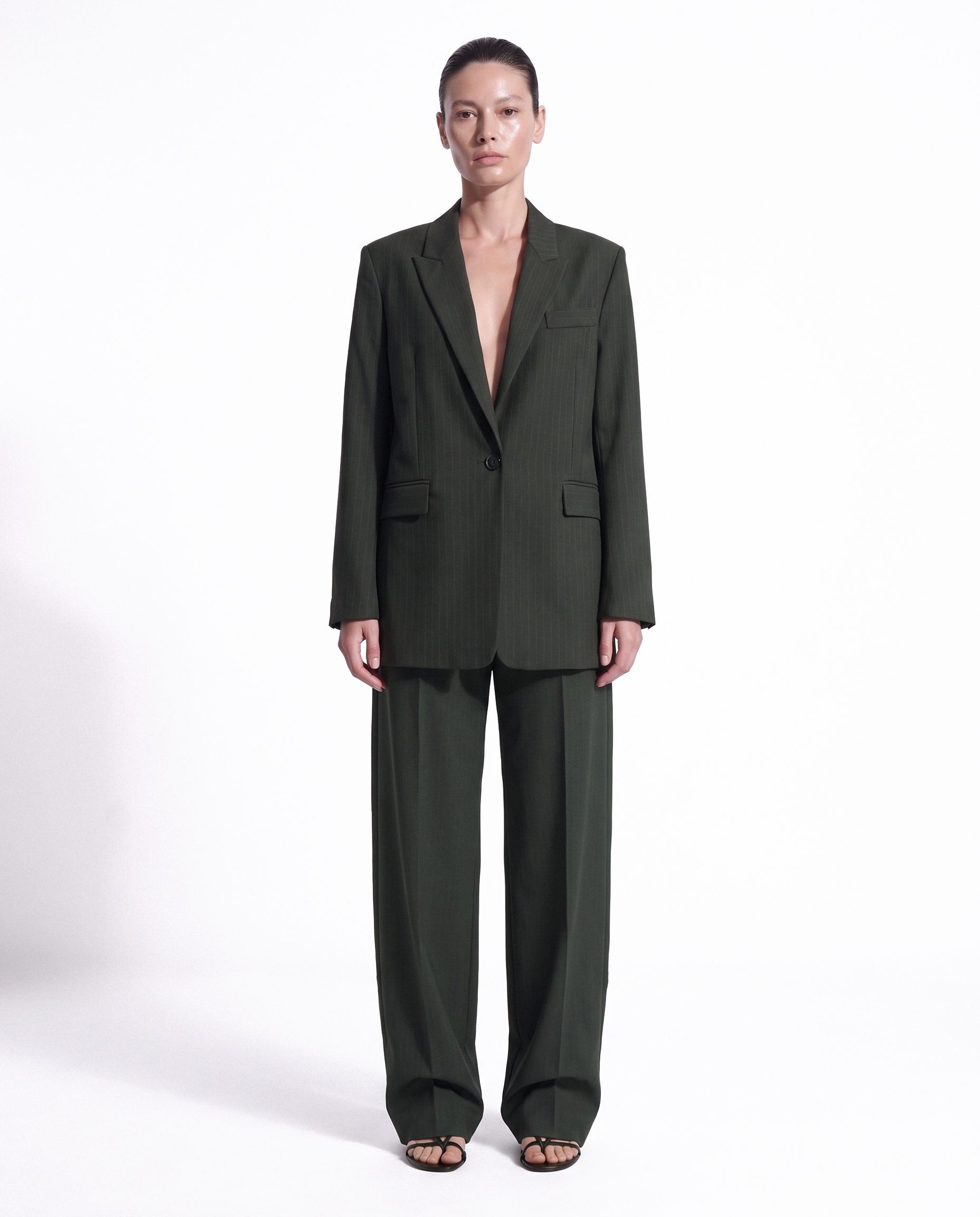 Blazer gessato monopetto
colore eden